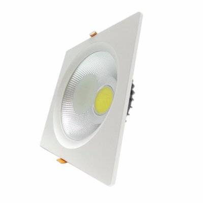 Spot LED Encastrable Carré 30W 195mm - Blanc Froid 6000K - 8000K - SILAMP - F80-Q30W_WH - 7426836790510