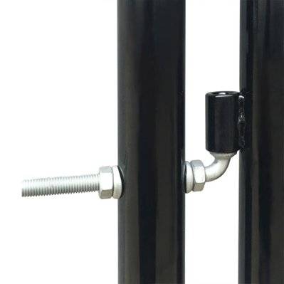 vidaXL Portail simple de clôture Noir 100x225 cm - 141688 - 8718475929130