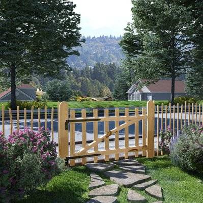vidaXL Portillon simple de clôture Bois de noisetier 100x60 cm - 142589 - 8718475575702