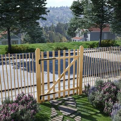 vidaXL Portillon simple de clôture Bois de noisetier 100x120 cm - 142592 - 8718475575733