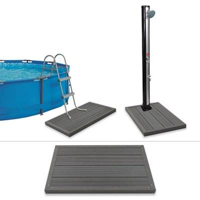 vidaXL Élément de plancher pour douche solaire/échelle de piscine WPC - 45016 - 8718475710363