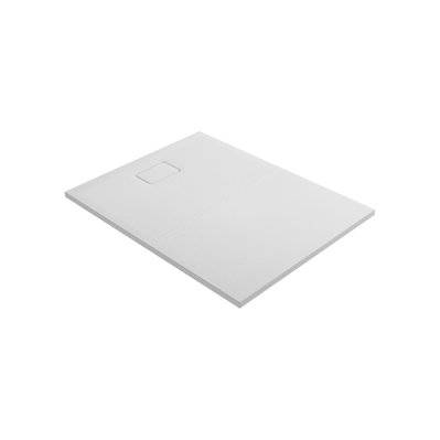 Receveur de douche extra-plat texture effet pierre TERRENO RECTANGLE 120 x 90 cm blanc - 824767 - 3588560365991
