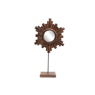 Miroir en bois ethnique Kaya - L. 27 x H. 46 cm - Marron - 601038 - 5024418213666