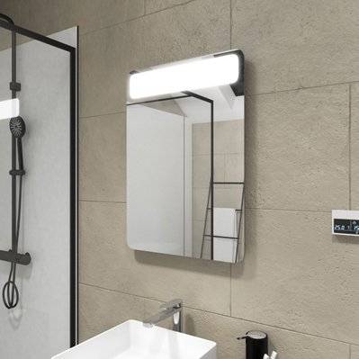 Miroir salle de bain LED à bandeau auto-éclairant - dim: 50x70x5cm - CLOUD - LAV478 - 3700710231455