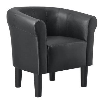 Fauteuil lounge chaise siège synthétique plastique 70 cm noir 03_0001933 - 03_0001933 - 3000248599783