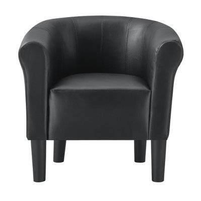 Fauteuil lounge chaise siège synthétique plastique 70 cm noir 03_0001933 - 03_0001933 - 3000248599783