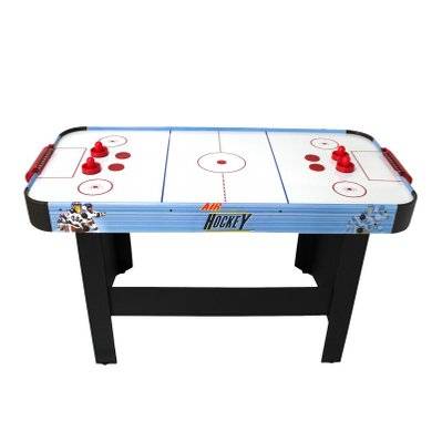 Air Hockey Teenager - Table de Air-Hockey avec système d'air pulsé 6-8W - 142 x 72 x 81 cm - Bleu/Noir - AHL01 - 3700998927958