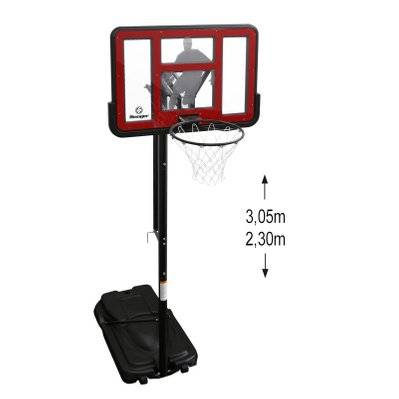 Panier de Basketball sur Pied Mobile "King Deluxe" Hauteur Réglable de 2,30m à 3,05m - PANSWA003 - 3700998900036