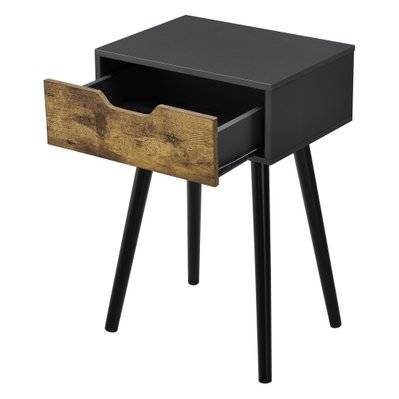 Table basse pour salon meuble tiroir PVC 60 cm noir 03_0006165 - 03_0006165 - 3000721999789