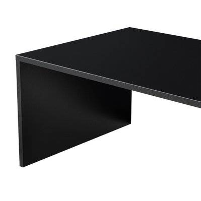 Table basse pour salon meuble stockage en panneau de particules mélaminé 95 cm noir 03_0006159 - 03_0006159 - 3000721399787