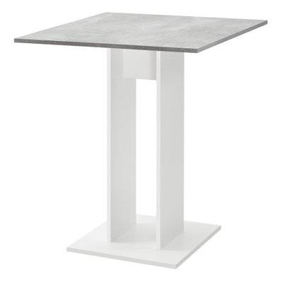 Table salle à manger cuisine salon carrée 65 cm gris blanc 03_0006122 - 03_0006122 - 3000717499781