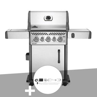 Barbecue à gaz Napoleon Rogue SE 425 inox 3 brûleurs + Rôtissoire - 29136 - 3665872015292