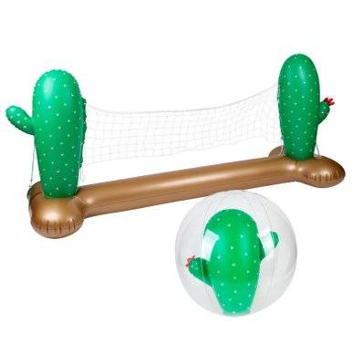 Filet de volley Gonflable et Flottant + Ballon Gonflable pour Piscine & Plage - Pack Sport Cactus - SPORT-01 - 3700998939029