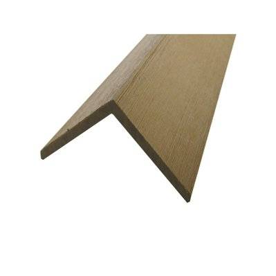 Profil d'angle bois composite pour bardage Beige clair, E : 6 cm, l : 6 cm, L : 270 cm - 28_75 - 3068754061507