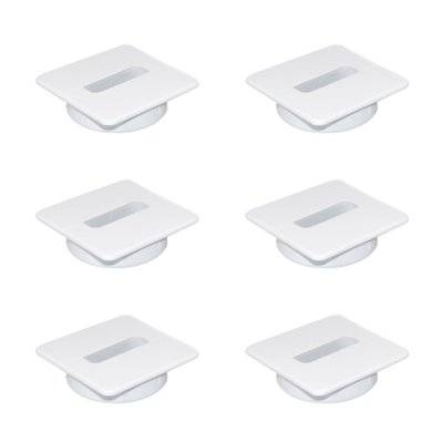 Emuca Passe-câble de table Plastwin, Plastique blanc, Plastique. - 3920415 - 8432393282244