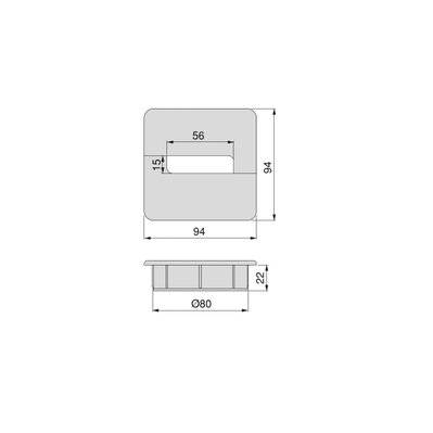Emuca Passe-câble de table Plastwin, Plastique blanc, Plastique. - 3920415 - 8432393282244