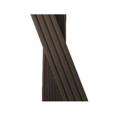 Plinthe finition terrasse bois composite Chocolat, L : 200 cm, l : 5.5 cm - 20_59 - 3068754300101