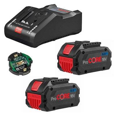 Pack 2 Batteries BOSCH ProCORE18V 8Ah Professional + Chargeur BOSCH GAL 18V-160 C Professional + GCY 42 - 1600A016GP - 3165140952989
