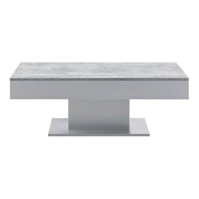 Table basse de salon avec 2 espaces de rangement 110 cm effet béton gris 03_0006146 - 03_0006146 - 3000720099787