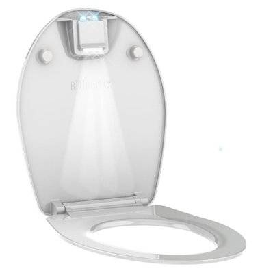 Abattant WC en thermodur avec éclairage LED NIGHTY 2 - blanc brillant - 37,2 x 6,7 x 46,5 cm - - 824120 - 3588560362655