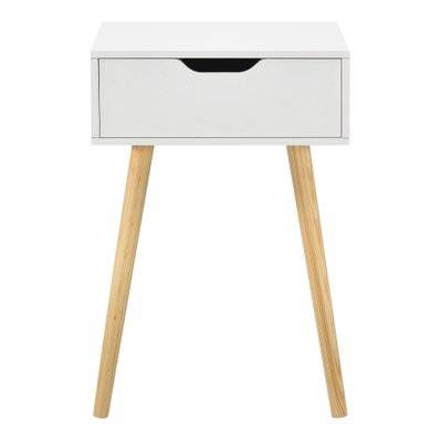 Table basse pour salon meuble design avec tiroir PVC 60 cm blanc 03_0006161 - 03_0006161 - 3000721599781