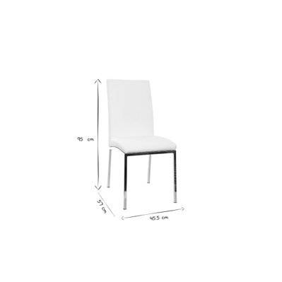 Chaises design blanc et acier chromé (lot de 2) SIMEA - L45.5xP57xH95 - 23667 - 3662275043662