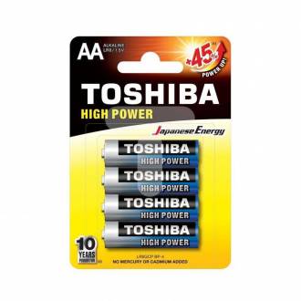 Blister de 4 piles TOSHIBA HIGH POWER LR06 - AA
