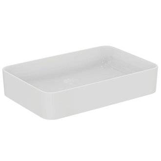 Vasque à poser rectangulaire Ideal Conca 60 cm blanche