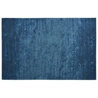 Tapis bleu acrylique-coton 155x230 STONE - 43409 - 3662275077261