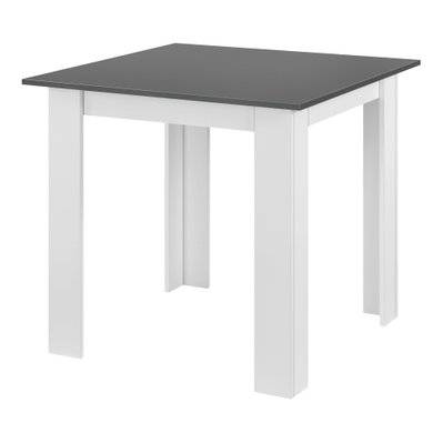 Table carrée pour 4 personnes salle à manger cuisine salon 80 cm blanc gris 03_0006233 - 03_0006233 - 3000728899785