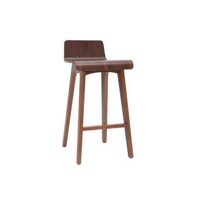 Chaise de bar scandinave bois foncé H65 cm BALTIK - L39.5xP44xH77.5 - 45390 - 3662275103311