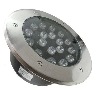 Spot Extérieur Encastrable LED IP65 220V Sol 18W 60° - Blanc Neutre 4000K - 5500K - SILAMP - F25-18X1W_CW - 7426924037138