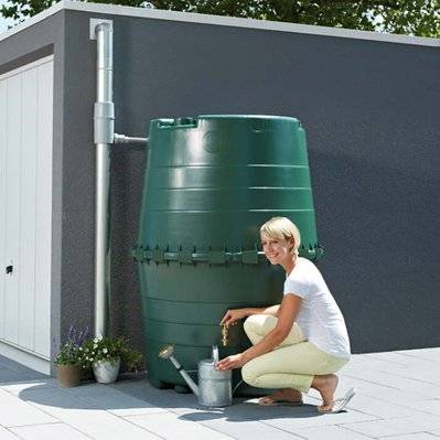 Récupérateur d'eau de pluie TOP TANK 1300 L - Vert - Garantia - 30226 - 4023122192985