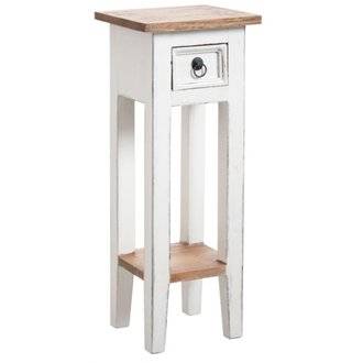 Petite table carrée en bois blanc
