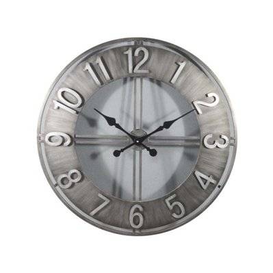 Horloge ronde en métal esprit aviateur - 23718 - 3238920775761