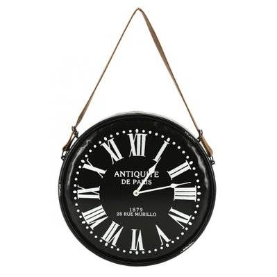 Horloge en métal noir laqué Antiquités de Paris - 31826 - 3238920805734