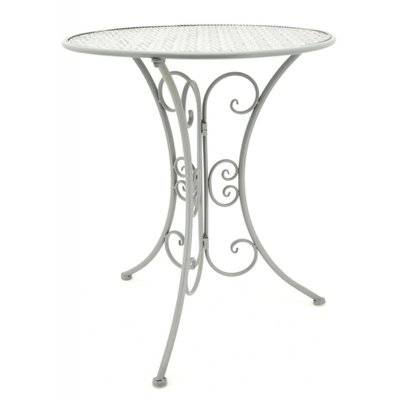 Table ronde en métal gris - 31951 - 3238920808407