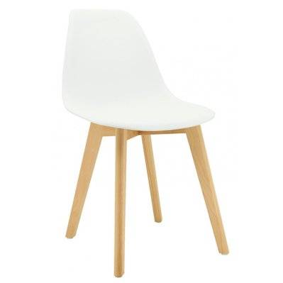 Chaise en polypropylène et bois de hêtre blanc - 44605 - 3238920809961