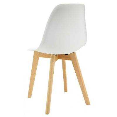 Chaise en polypropylène et bois de hêtre blanc - 44605 - 3238920809961