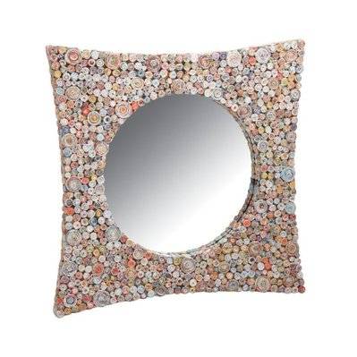 Miroir carré incurvé en papier recyclé - 14965 - 3238920756180