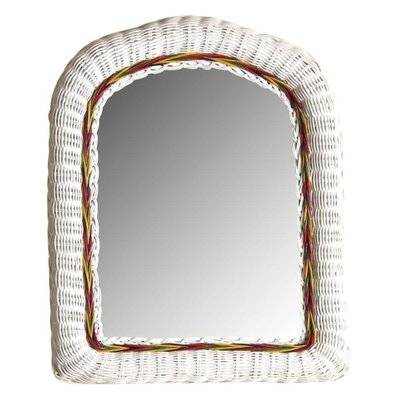 Miroir en moelle de rotin laqué blanc - 24250 - 3238920160420