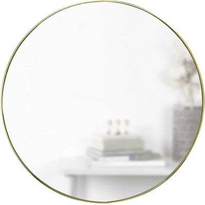 Miroir rond en métal 86 cm Hubba laiton - 32130 - 0028295312639