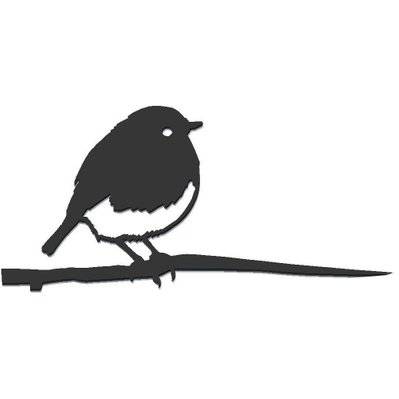 Oiseau à planter rouge gorge en acier corten Hauteur 14cm - 28117 - 8719189436068