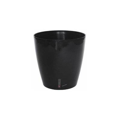 Pot en plastique rond avec réserve d'eau 35 cm Eva noir - RIV3580796336059 - 3580796336059