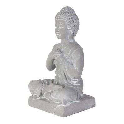 Bouddha assis ciment 27 cm - 45295 - 3664944184973
