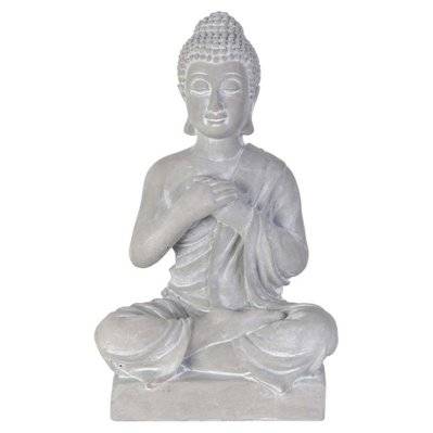 Bouddha assis ciment 27 cm - 45295 - 3664944184973