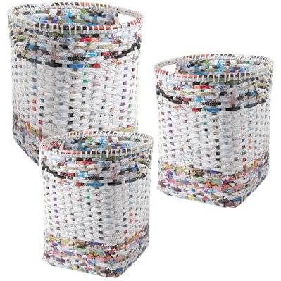Paniers à linge en papier recyclé (Lot de 3) - 51540 - 3238920741261