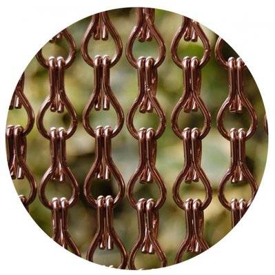 Rideau de porte en aluminium Alusa brun et bronze 90 x 210 cm - 25923 - 8719325156089
