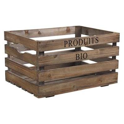 Caisse en bois Produits bio - 10091 - 3238920733839