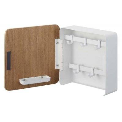 Boîte à clés magnétique Rin key box blanc et marron - 48251 - 4903208048026